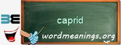 WordMeaning blackboard for caprid